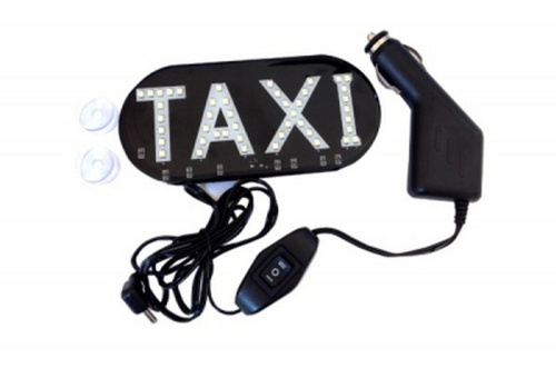 Знак TAXI TA-1045L-WCL водонепроницаемый, зеленый