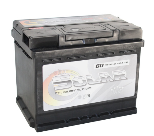 ULTRA SOLAR BLACK 6СТ-60 Aч п.п.  д242ш175в190510А SMF