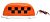 Знак TAXI магнитный,  оранжевый