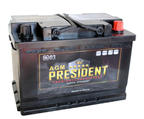 PRESIDENT AGM 6СТ-70 Ач о.п.  д277ш174в190750А
