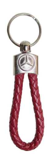 Брелок кожа косичка Mercedes