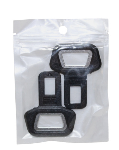 (Авоськавто) Заглушка ремня безопасности металл в пластике (2шт)