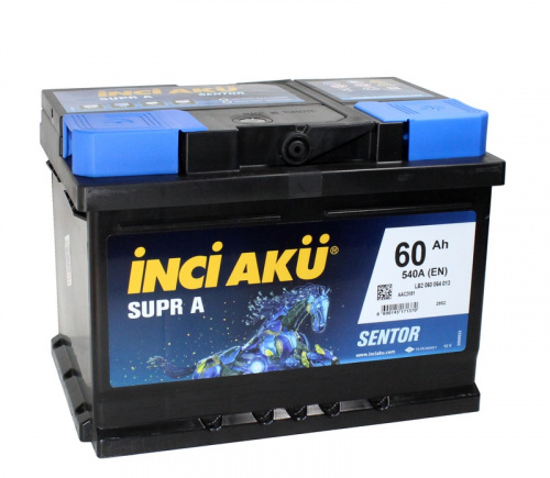 Inci Aku SuprA 6СТ-60 Ач о.п. низкий LB2 [д242ш175в175540А] SMF [LB2]