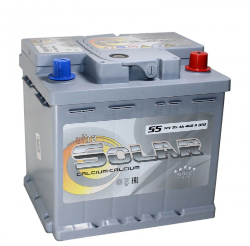ULTRA SOLAR GREY 6СТ-55 Ач о.п. КУБИК [д207ш175в190460А] SMF [L1]