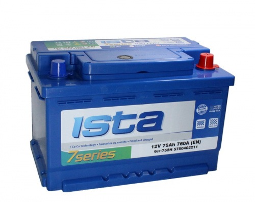 ISTA 7 Series 6СТ- 75 Ач о.п. низкий [д278ш175в175760А] [LB3]